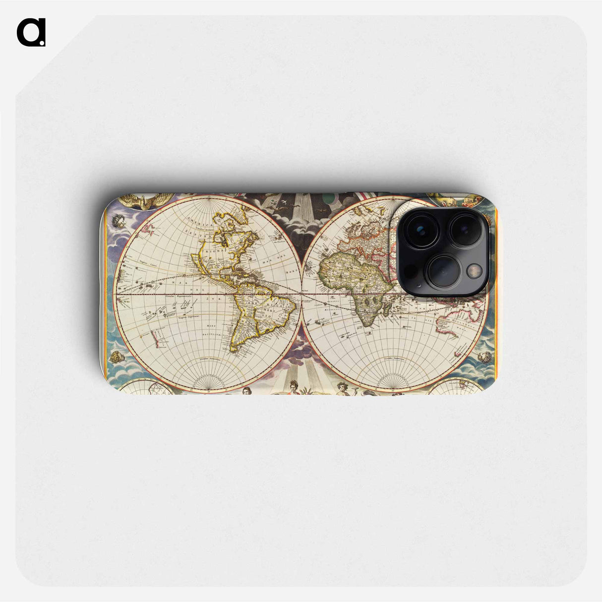 Map of France, Spain, and Portugal; Switzerland in cantons; Island of Corsica - アンティーク地図 Phone Case.