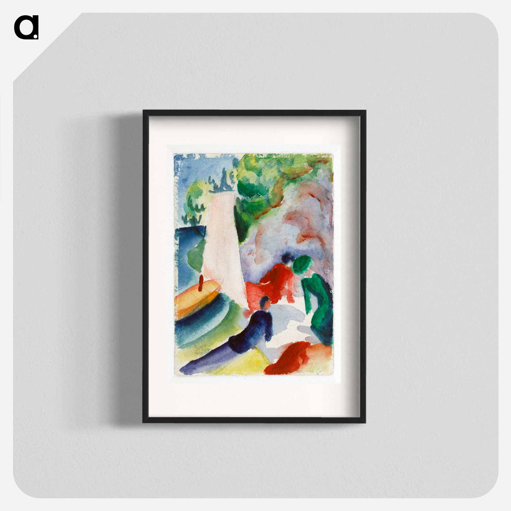 Picnic on the Beach (Picnic after Sailing) - オーガスト マッケ Poster.