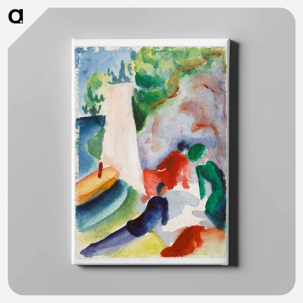 Picnic on the Beach (Picnic after Sailing) - オーガスト マッケ Canvas.