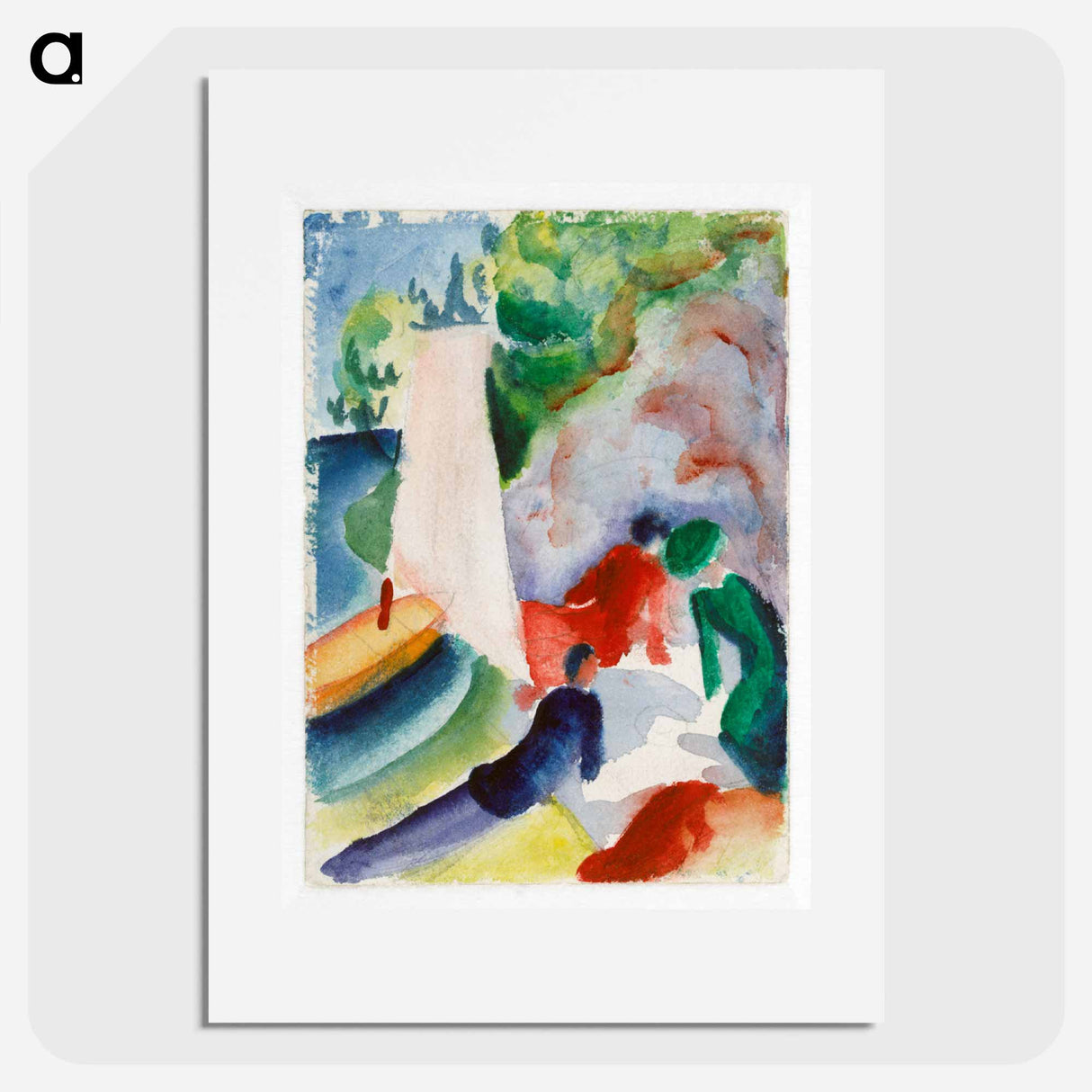 Picnic on the Beach (Picnic after Sailing) - オーガスト マッケ Poster.