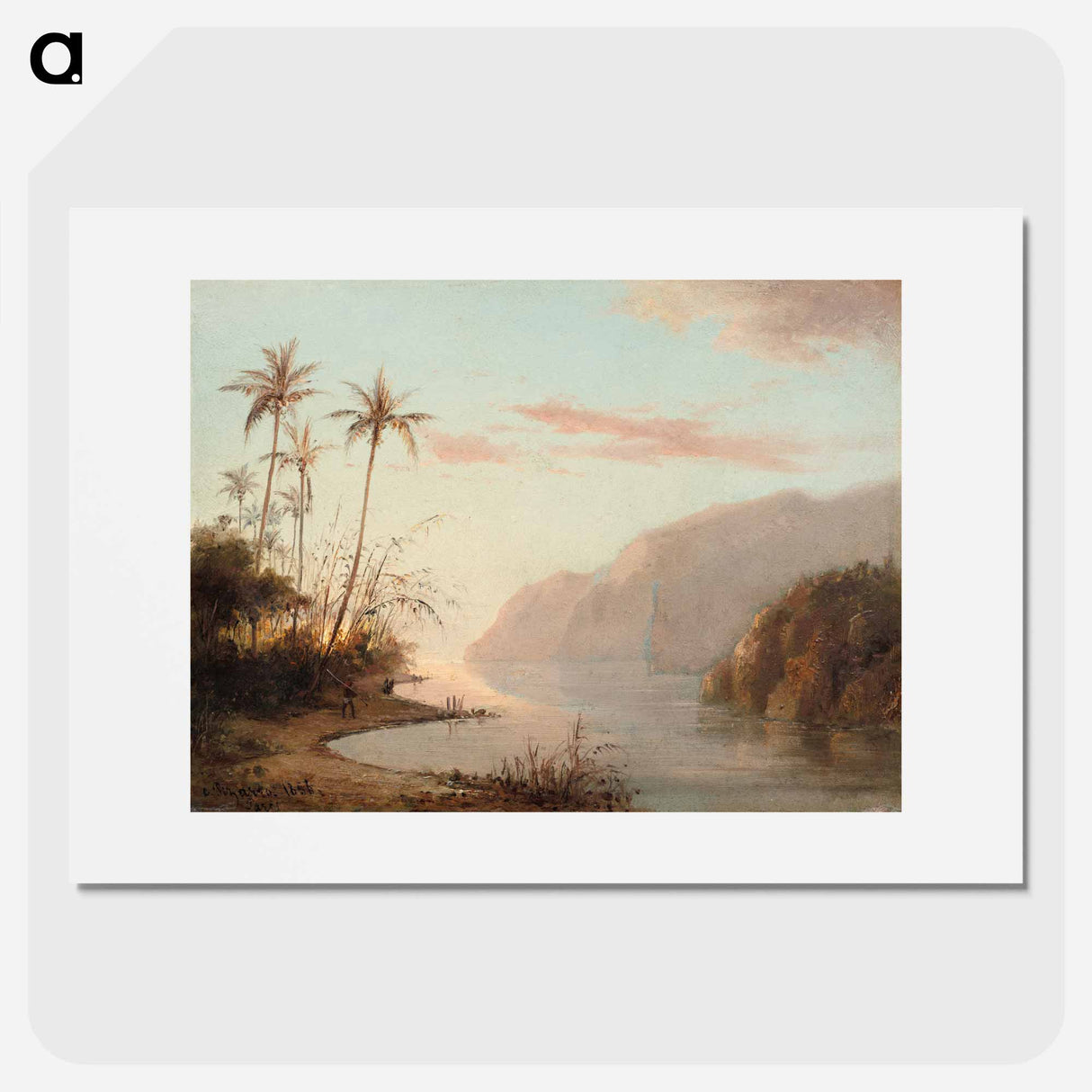 アートポスター-A Creek in St. Thomas - カミーユ ピサロ Poster.