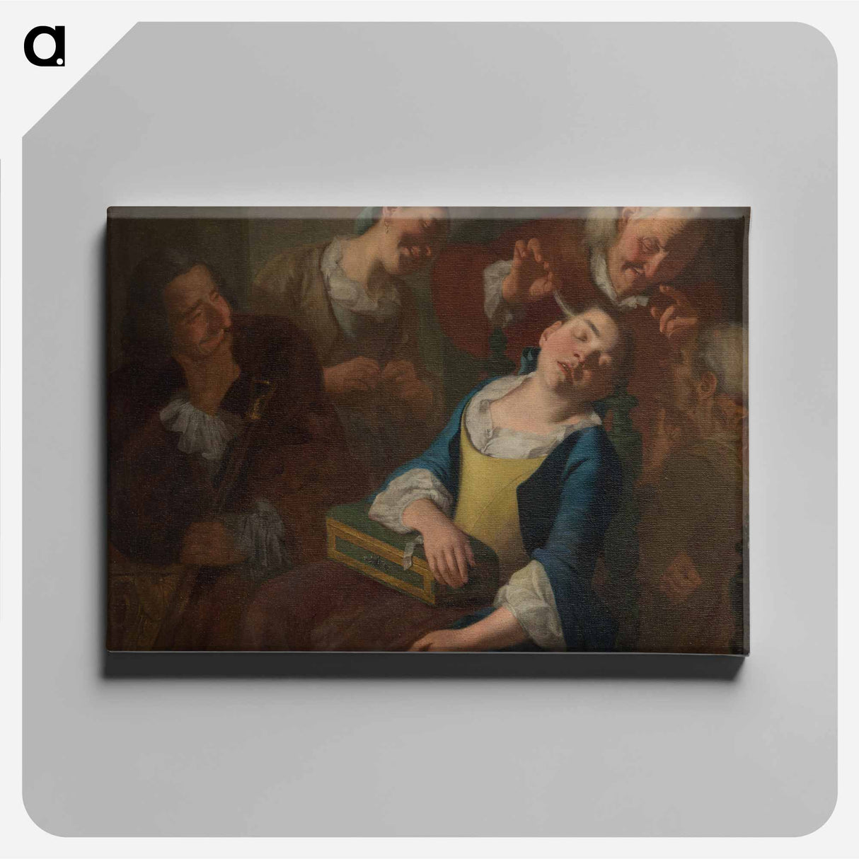 Teasing a Sleeping Girl - カラヴァッジョ Canvas.