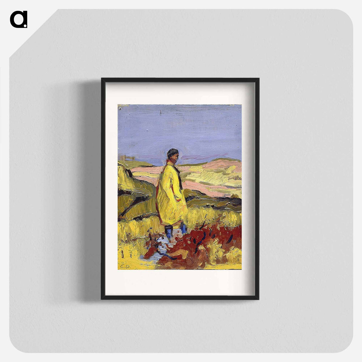 Man Standing On Dunes - チャールズ デムス Poster.