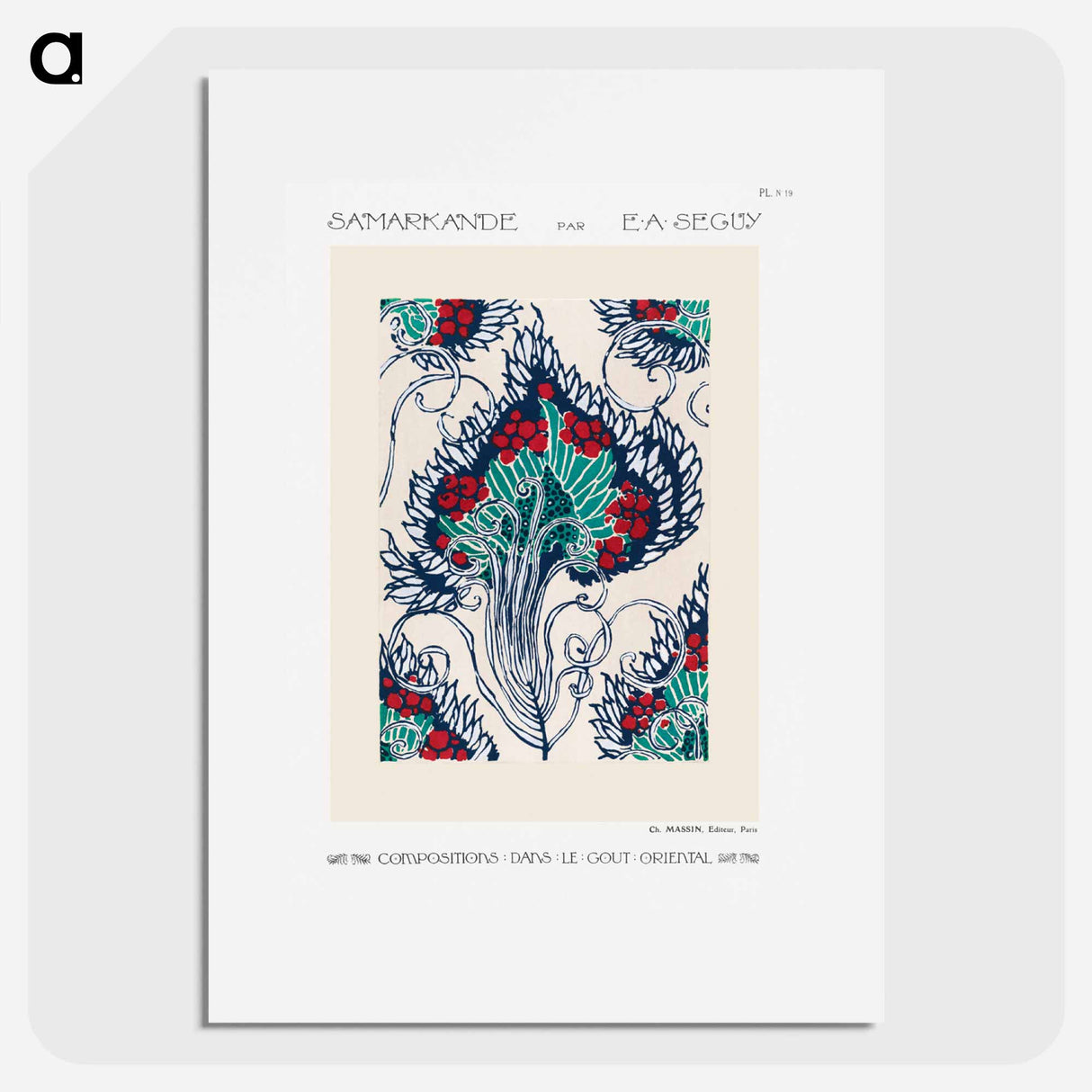 Samarkande: 20 Color Compositions in the Oriental Style - E.A.セギー Poster.