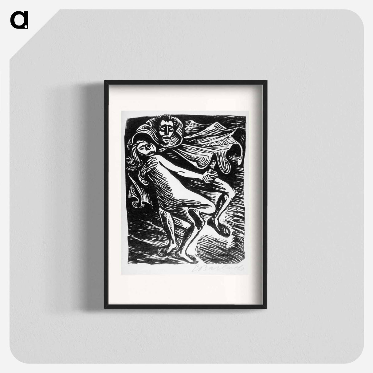 Faust, dancing with the young witch - エルンスト ハインリヒ バルラッハ Poster.