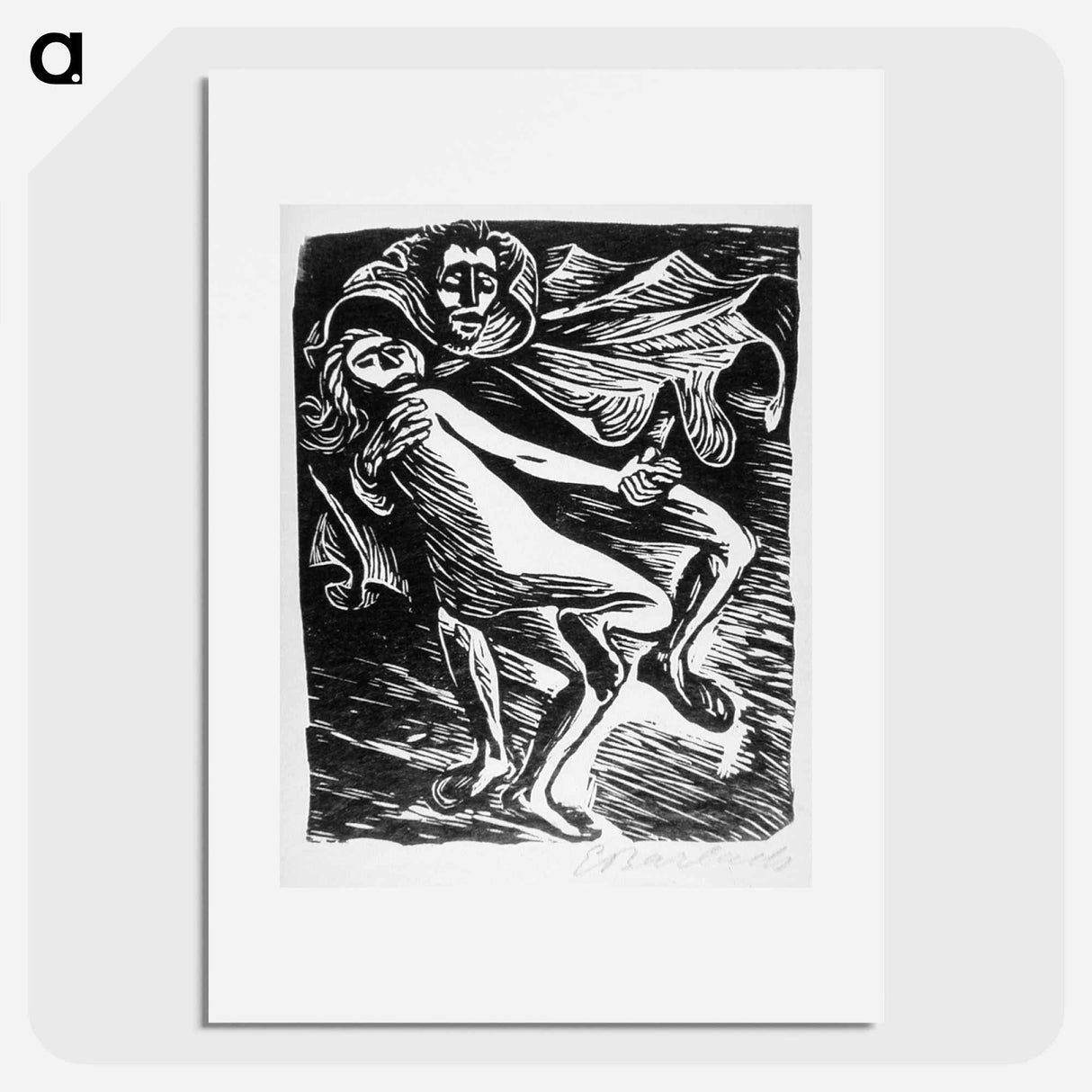 Faust, dancing with the young witch - エルンスト ハインリヒ バルラッハ Poster.