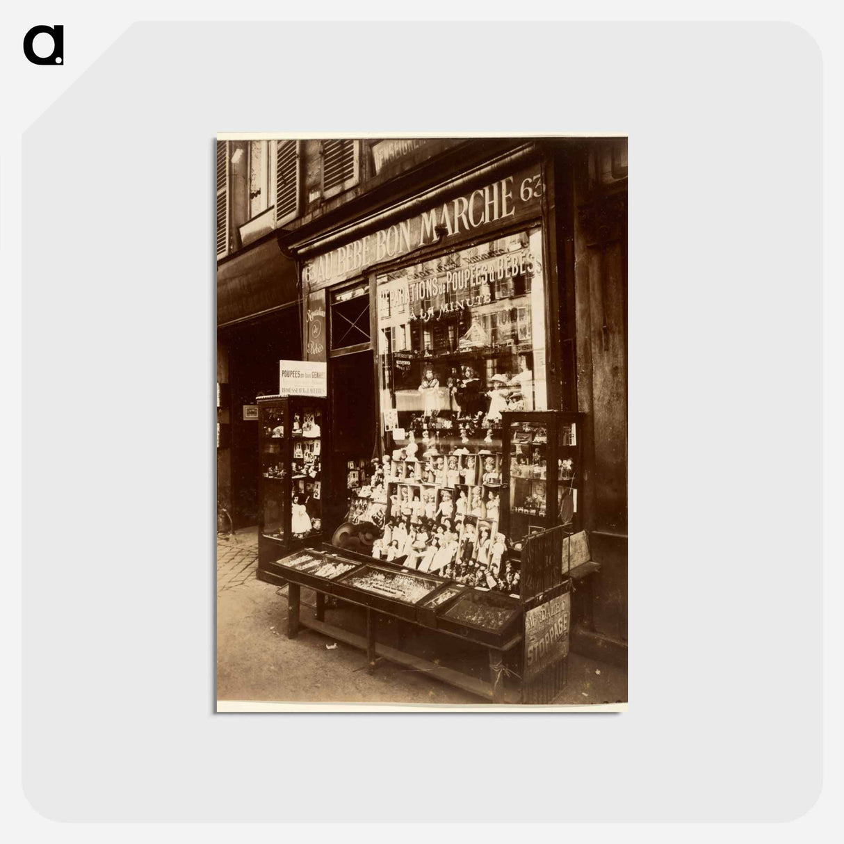 アートポストカード-Boutique rue de Sèvres
- ウジェーヌ アジェ Postcard.