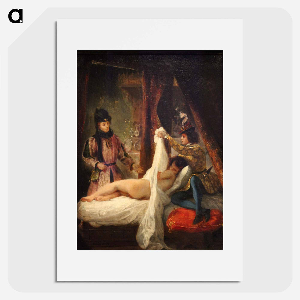Louis d'Orléans showing his mistress - ウジェーヌ ドラクロワ Poster.
