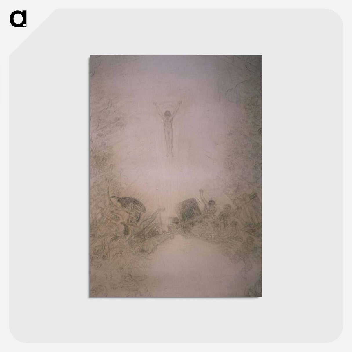 アートポストカード-Christ Rising Up to Heaven - ジェームズ アンソール Postcard.