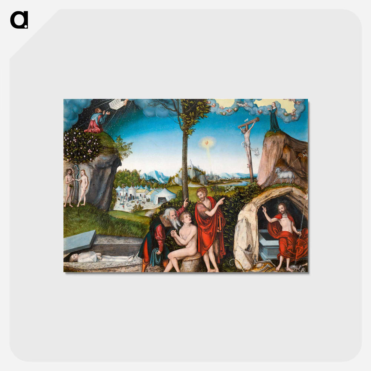 アートポストカード-Law and Grace; Damnation and Salvation
- ルーカス クラナッハ Postcard.