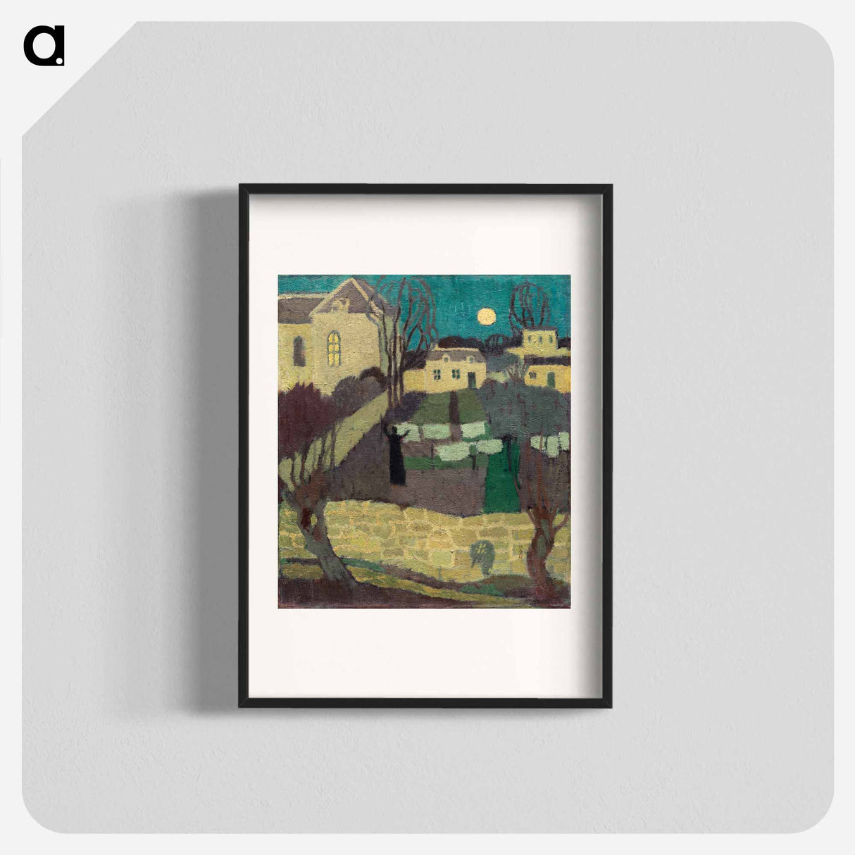 Drying the Linen, or Moonrise at the Priory - Maurice Denis Poster.