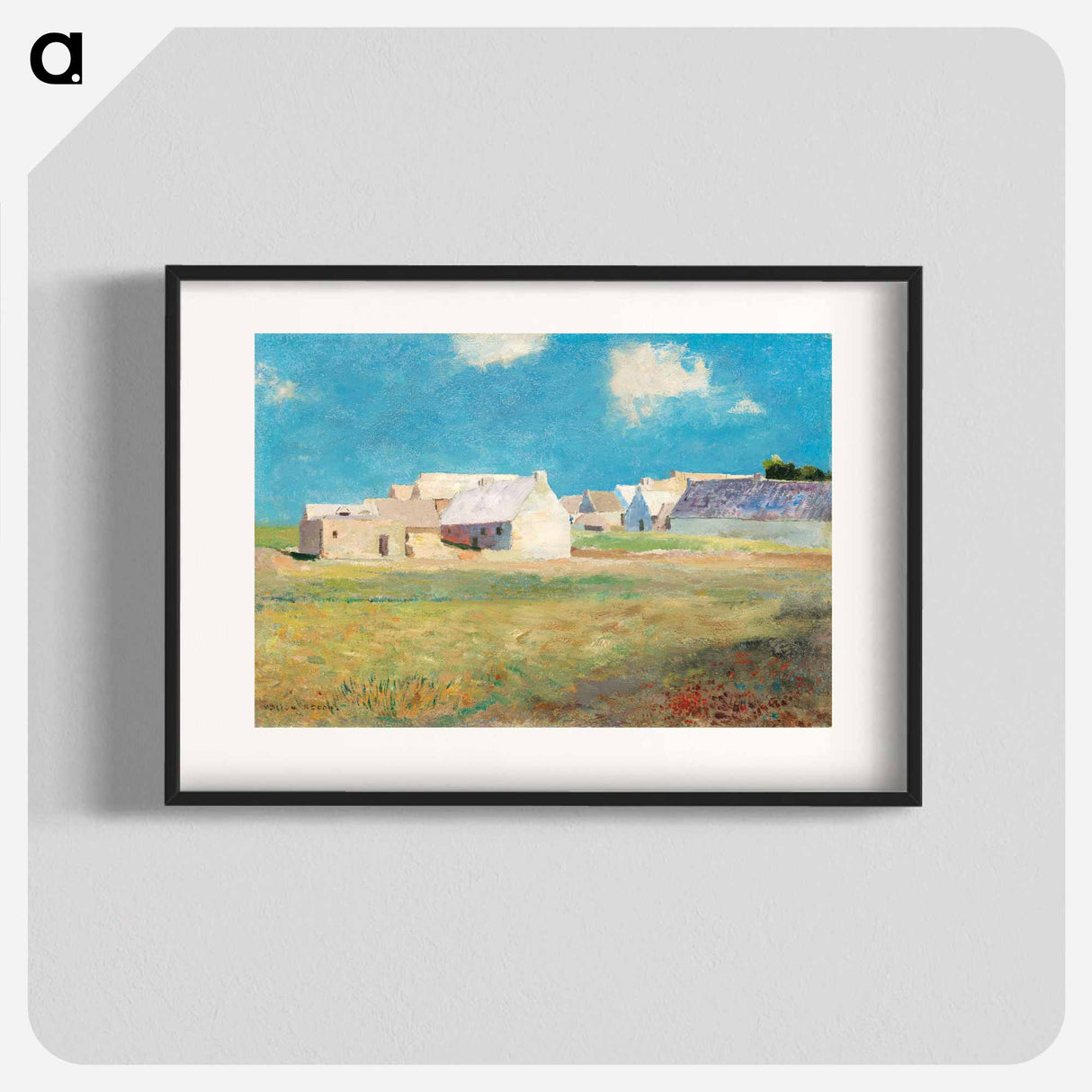 アートポスター-Breton Village - オディロン ルドン Poster.