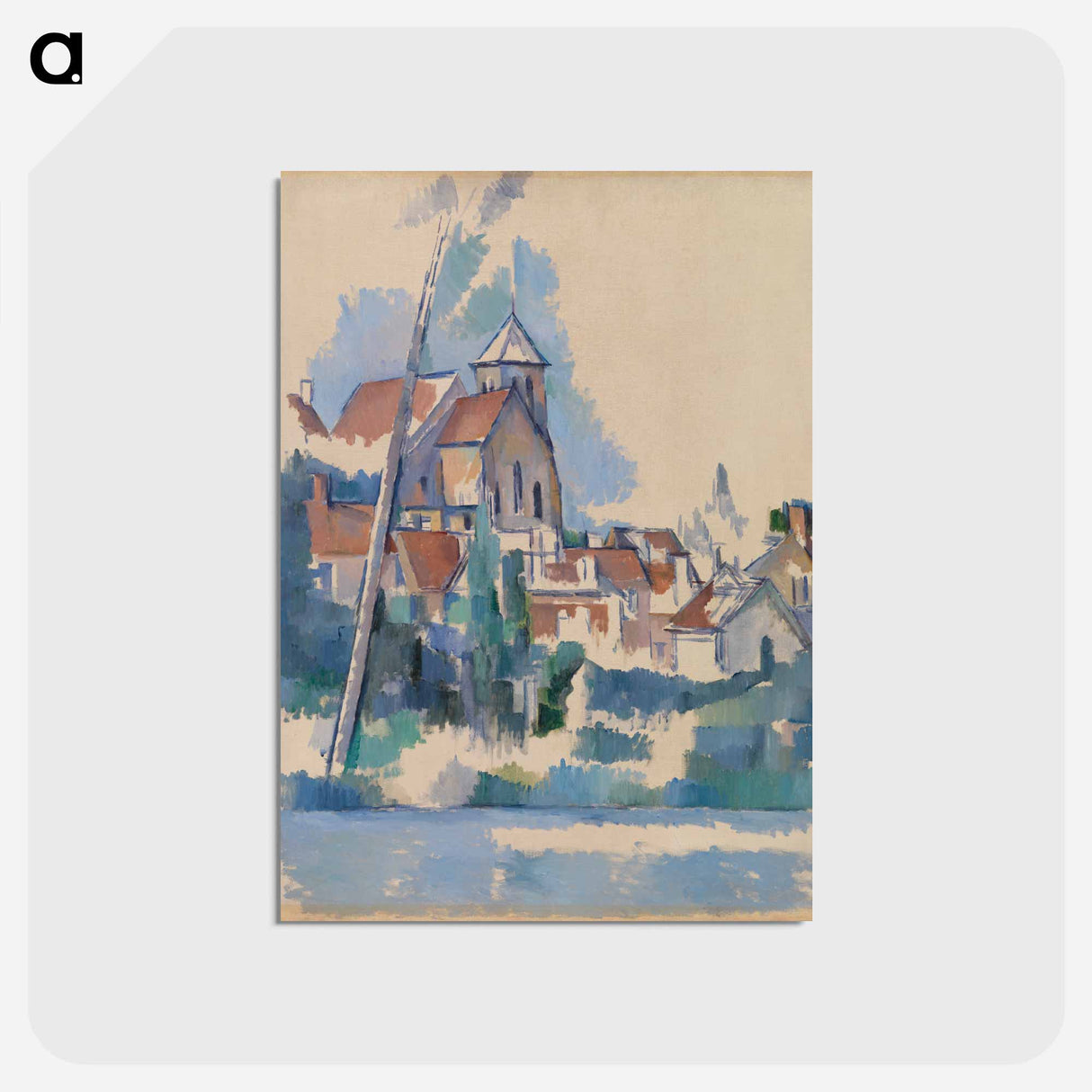 アートポストカード-Church at Montigny-sur-Loing - ポール セザンヌ Postcard.