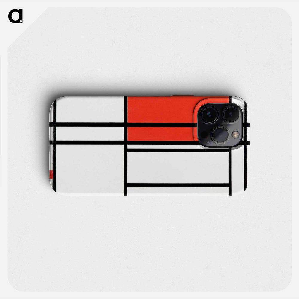 Composition No. 4 with red and blue - Piet Mondrian Phone Case.