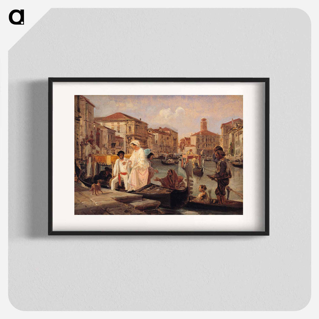 Alighting from a Gondola in Venice - Wilhelm Marstrand Poster.