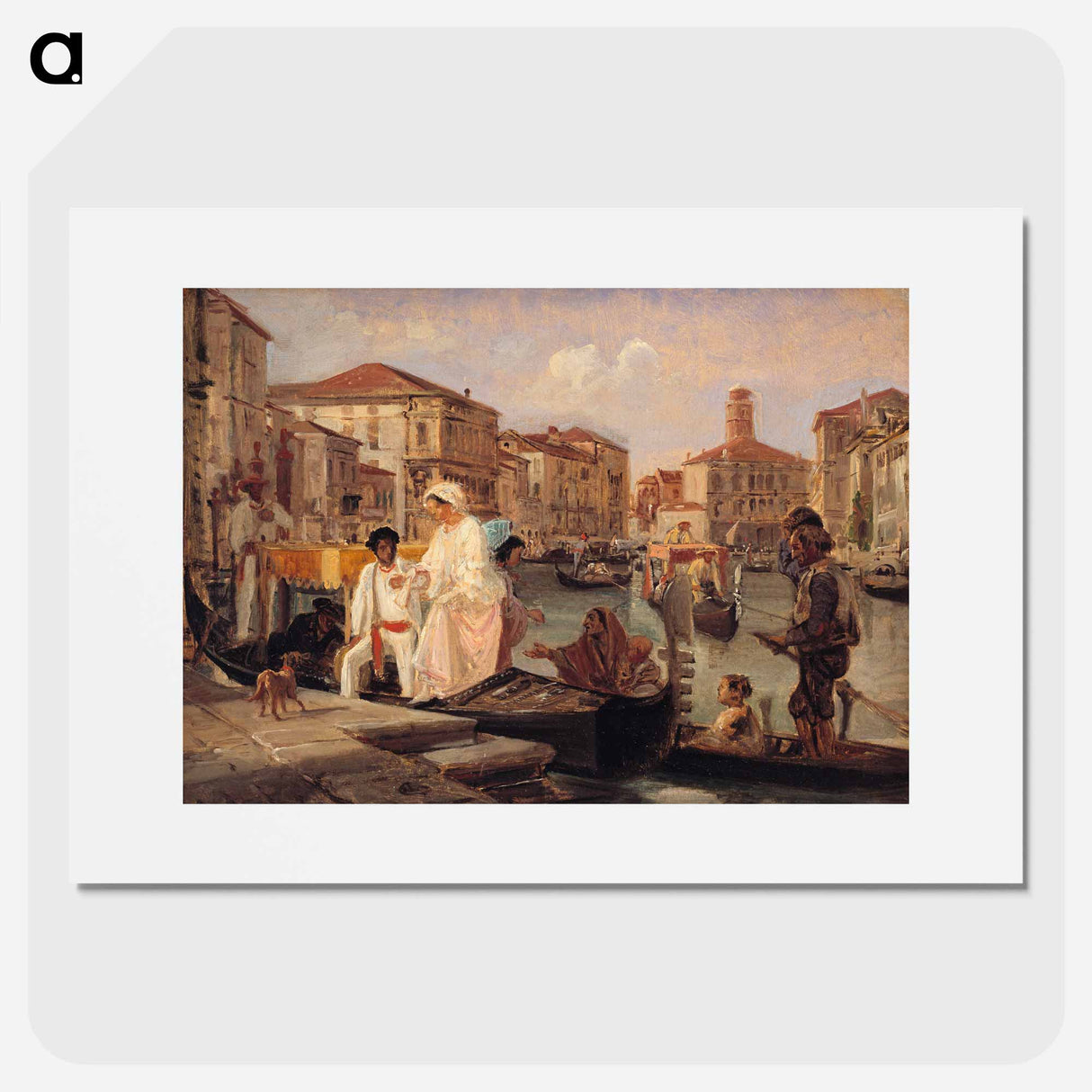 アートポスター-Alighting from a Gondola in Venice - ヴィルヘルム マーストランド Poster.