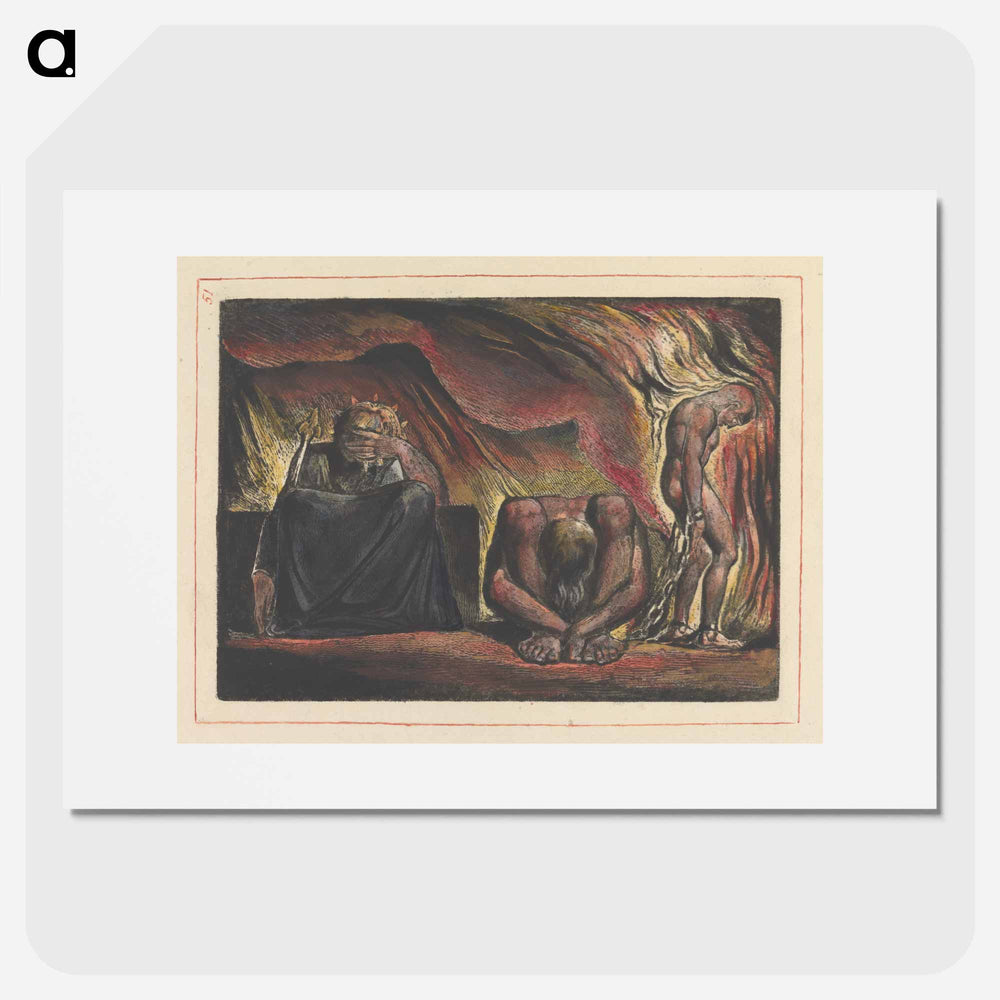 Jerusalem, Plate 51 - ウィリアム ブレイク Poster.