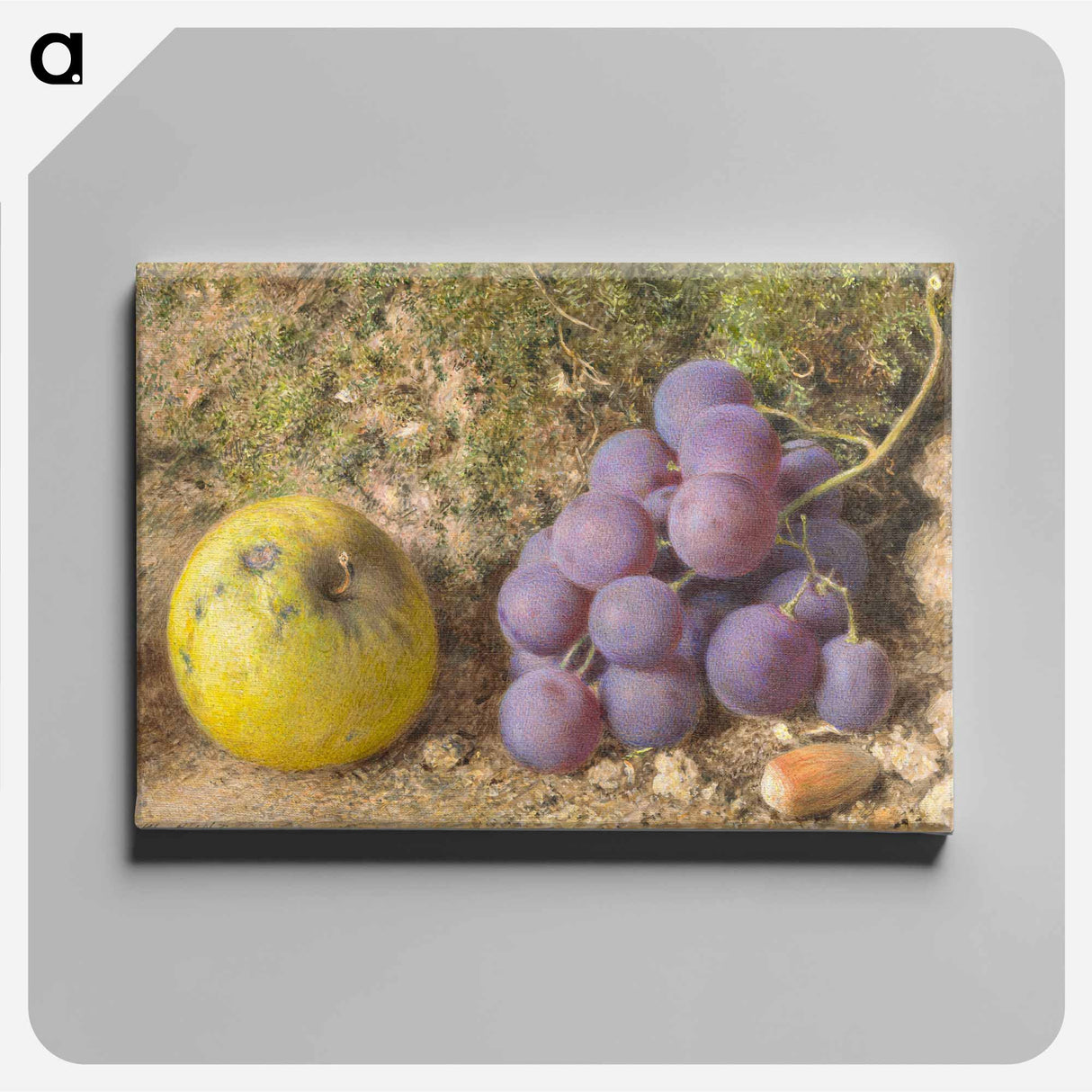 アートパネル-Apple, Grapes and a Cob-Nut - ウィリアム ヘンリー ハント Canvas.