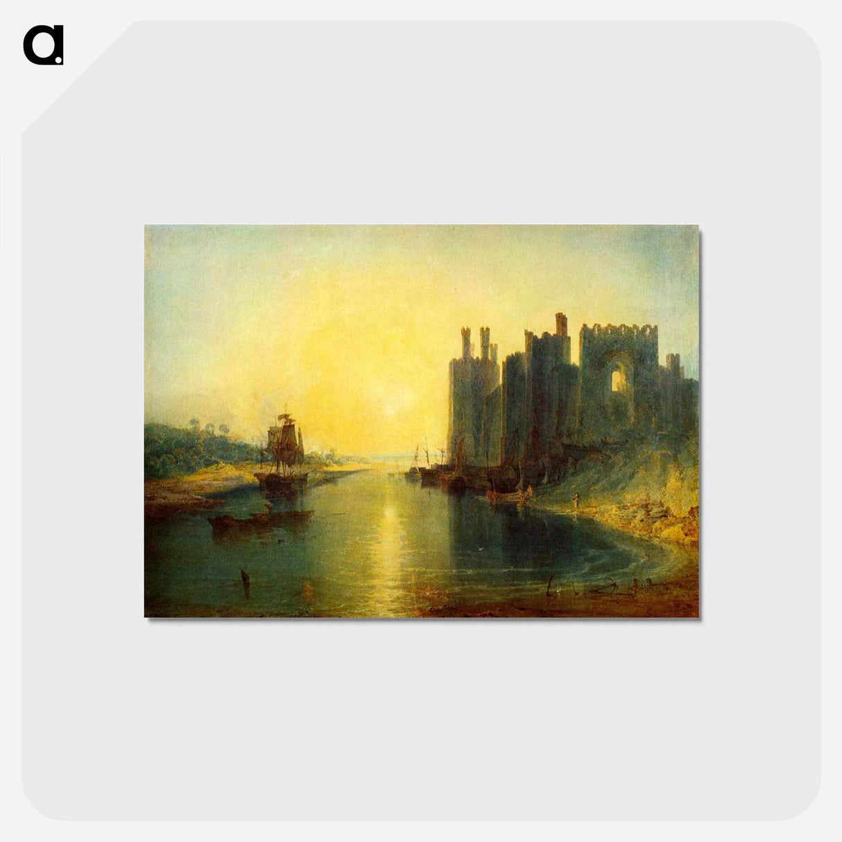 アートポストカード-Caernarvon Castle - ウィリアム ターナー Postcard.