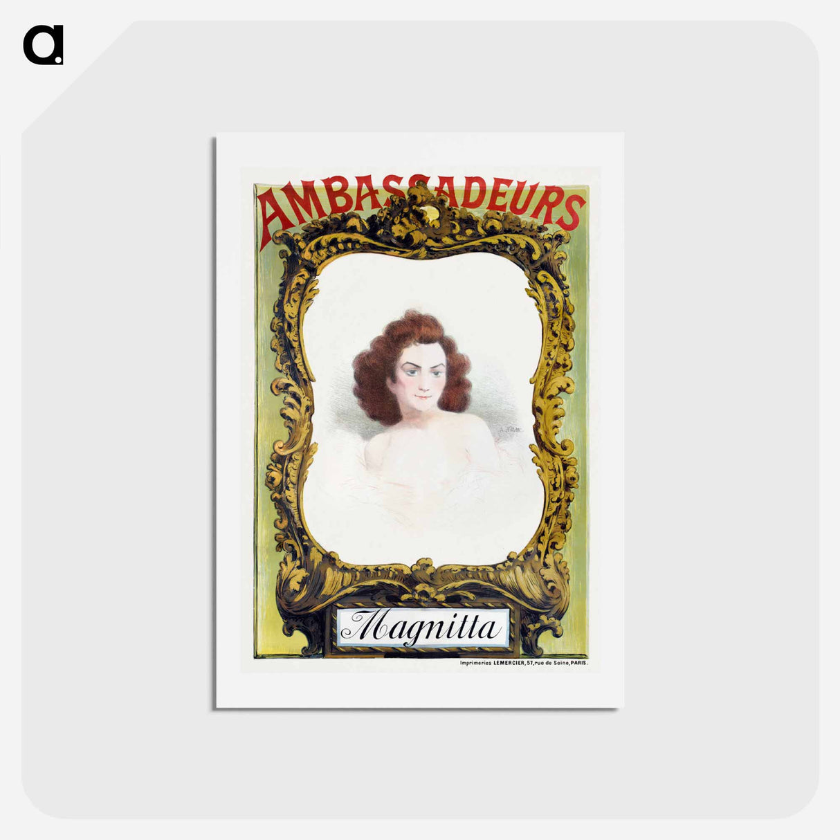 Lemercier Ambassadeurs, Magnitta - アドルフ レオン ウィレット Postcard.