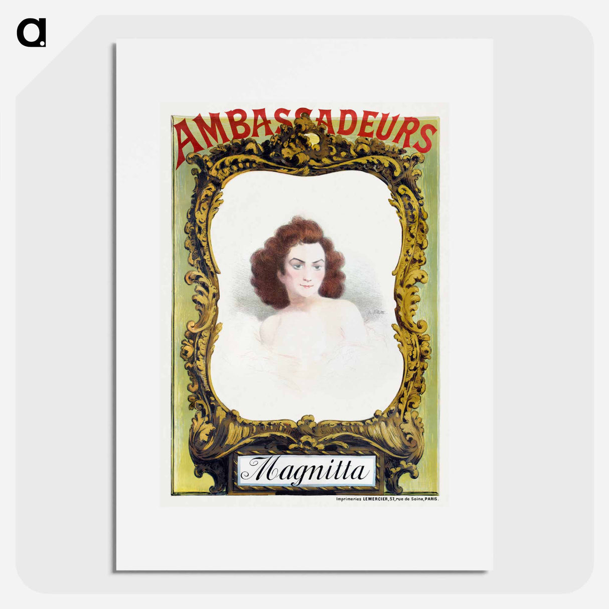 Lemercier Ambassadeurs, Magnitta - アドルフ レオン ウィレット Poster.