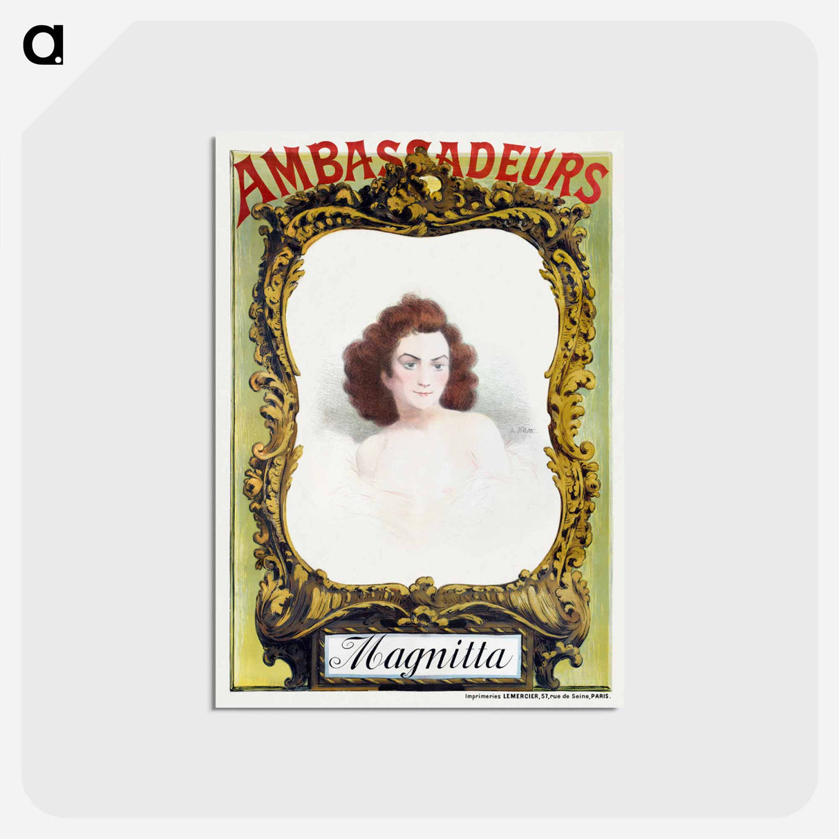 Lemercier Ambassadeurs, Magnitta - アドルフ レオン ウィレット Postcard.