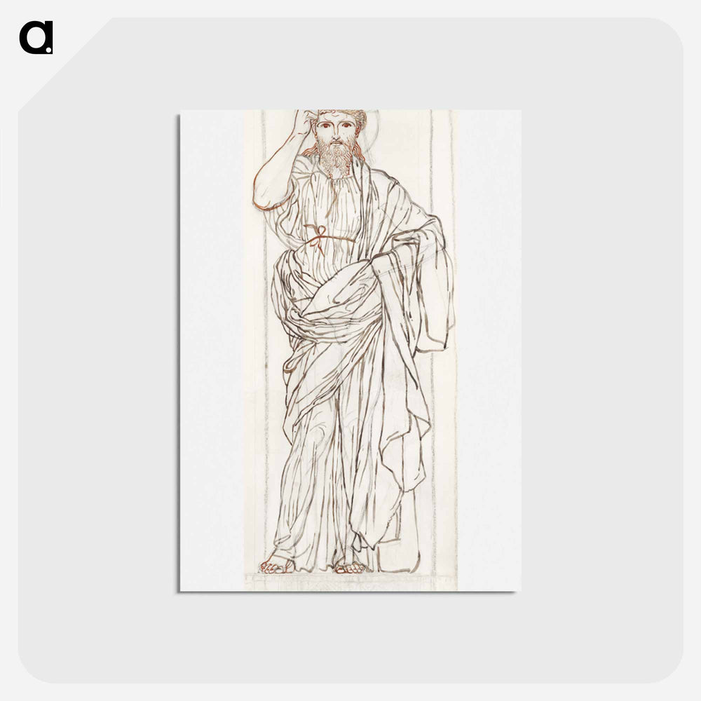 Full Length Figure of Christ - アルバート ジョセフ ムーア Postcard.