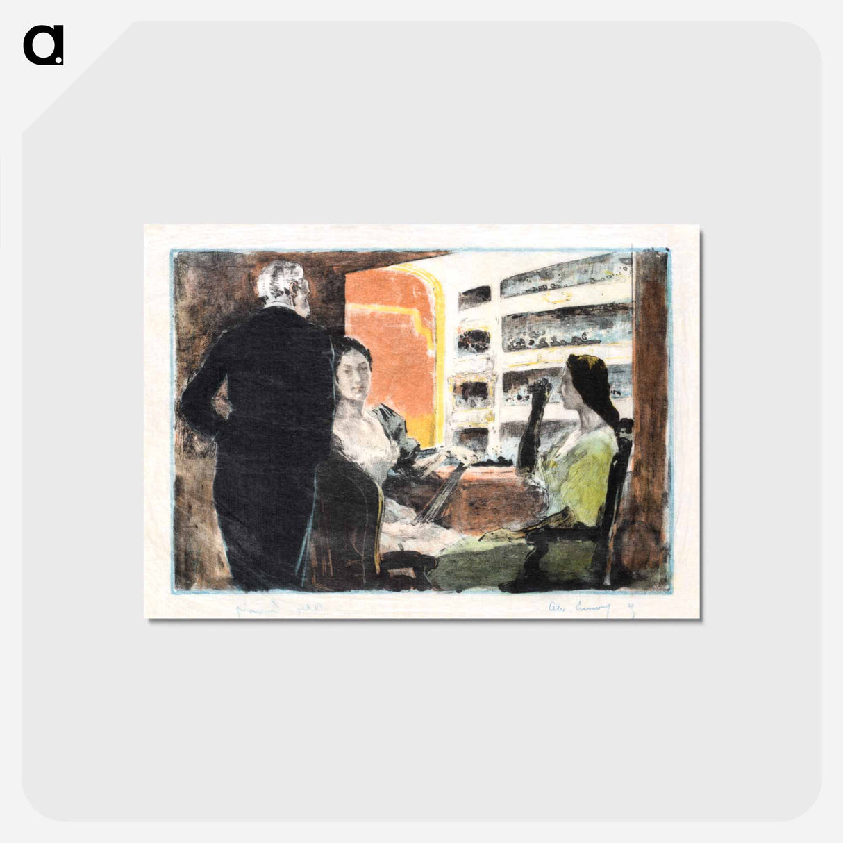 The Opera Box; La Loge de L'Opera - アレクサンドル ルノア Postcard.