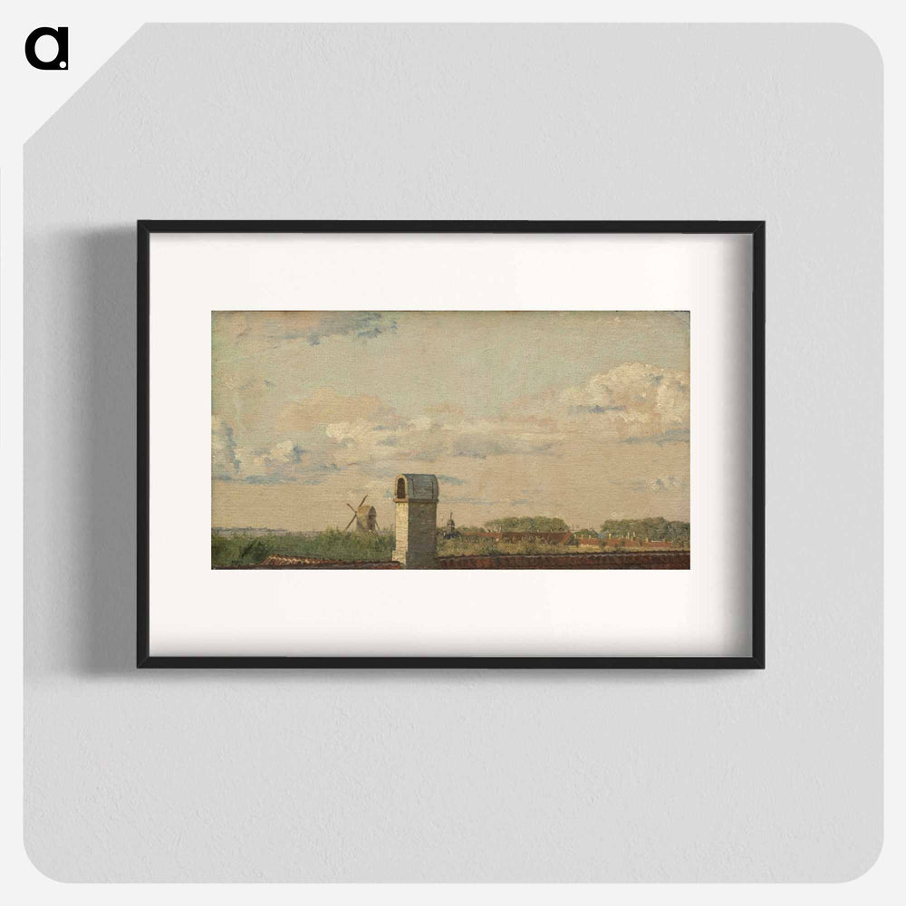 View from a Window in Toldbodvej Looking Towards the Citadel in Copenhagen - クリステン ケプケ Poster.