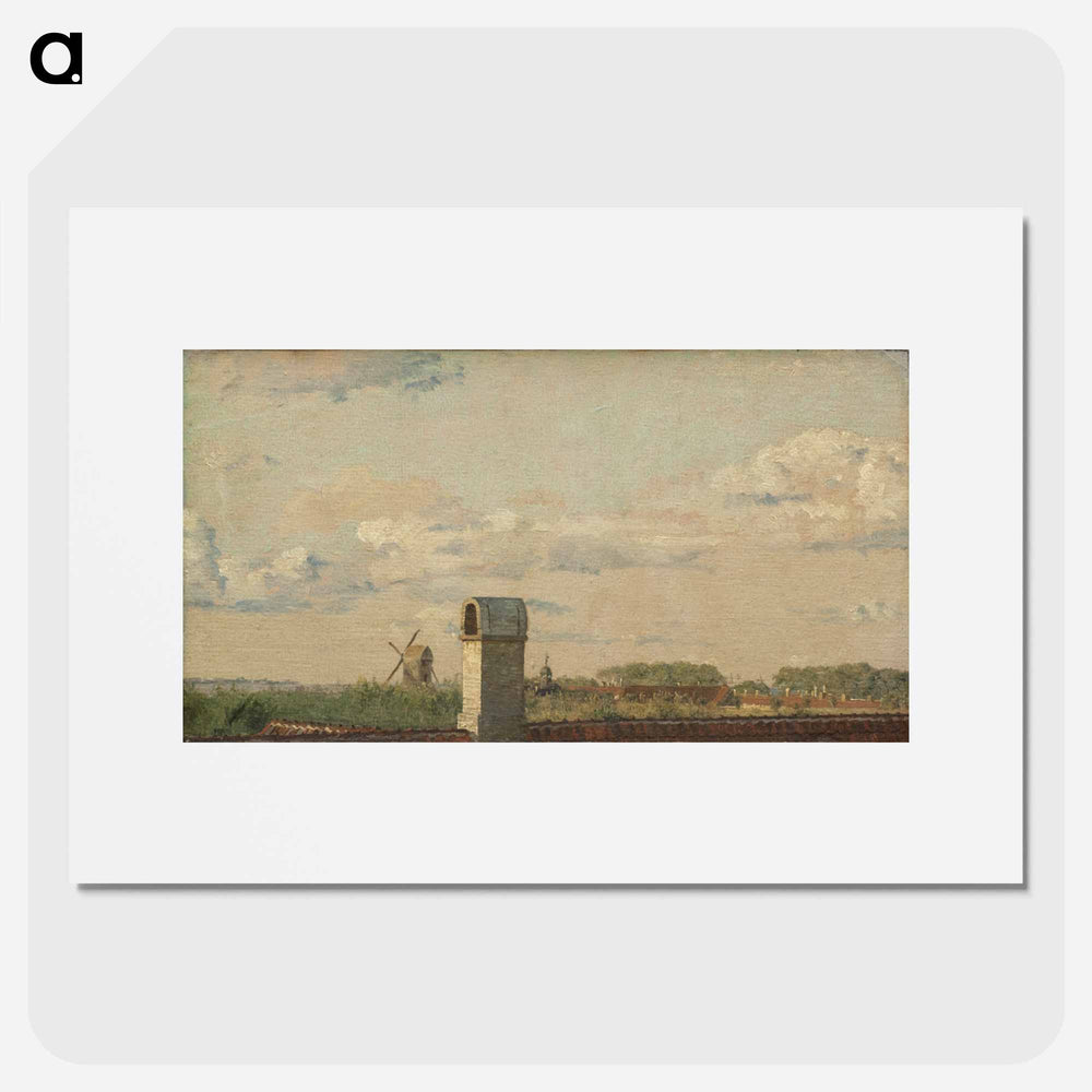 View from a Window in Toldbodvej Looking Towards the Citadel in Copenhagen - クリステン ケプケ Poster.