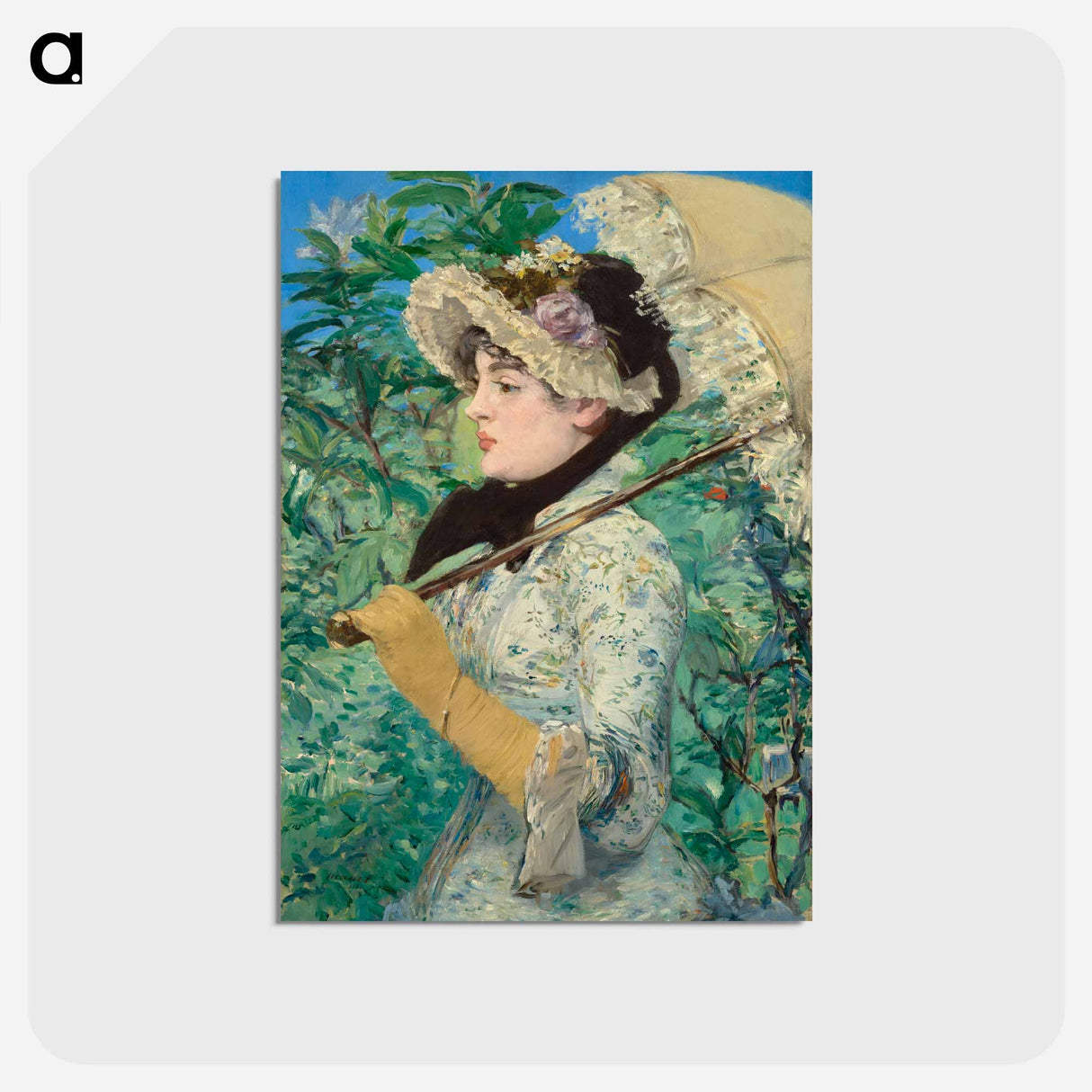 アートポストカード-Jeanne Spring - エドゥアール マネ Postcard.