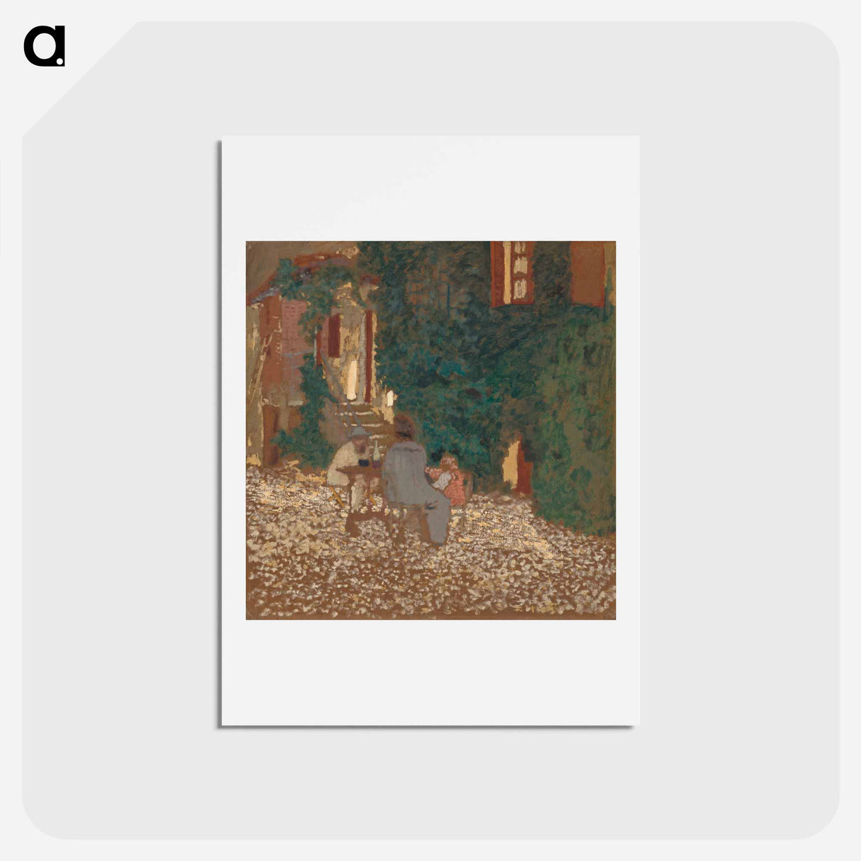 アートポストカード-Repast in a Garden - エドゥアール ヴュイヤール Postcard.