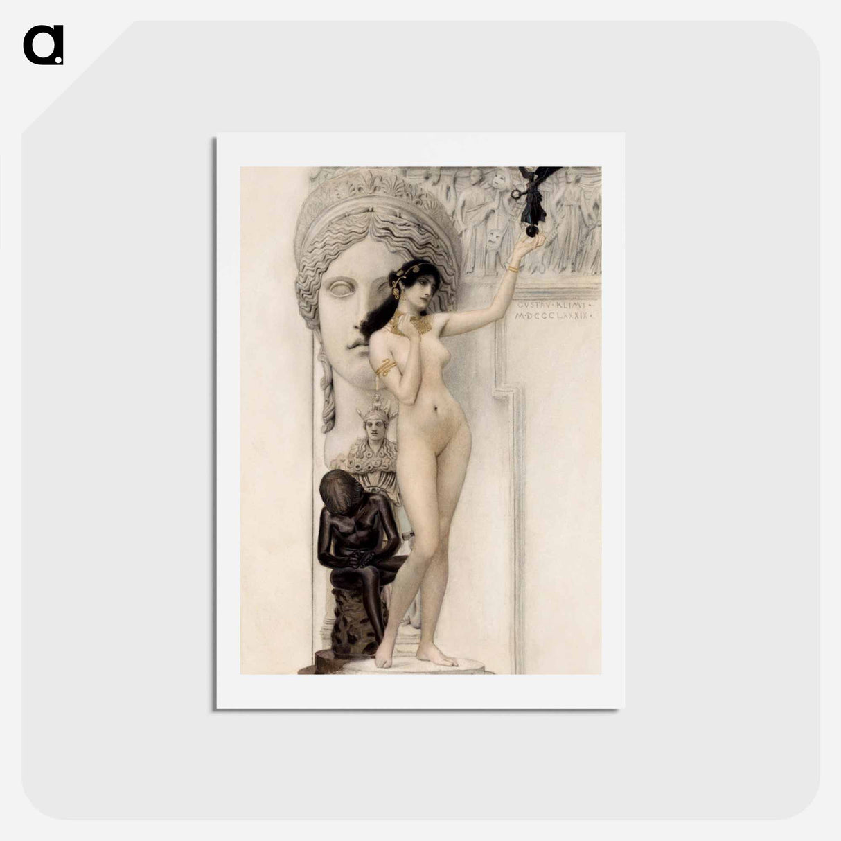 アートポストカード-Allegory of Sculpture - グスタフ クリムト Postcard.