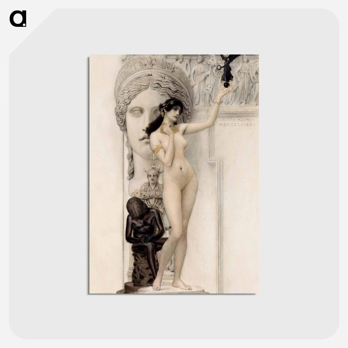 アートポストカード-Allegory of Sculpture - グスタフ クリムト Postcard.