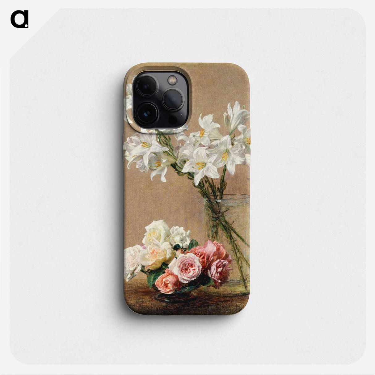 Roses and Lilies - アンリ ファンタン ラトゥール Phone Case.