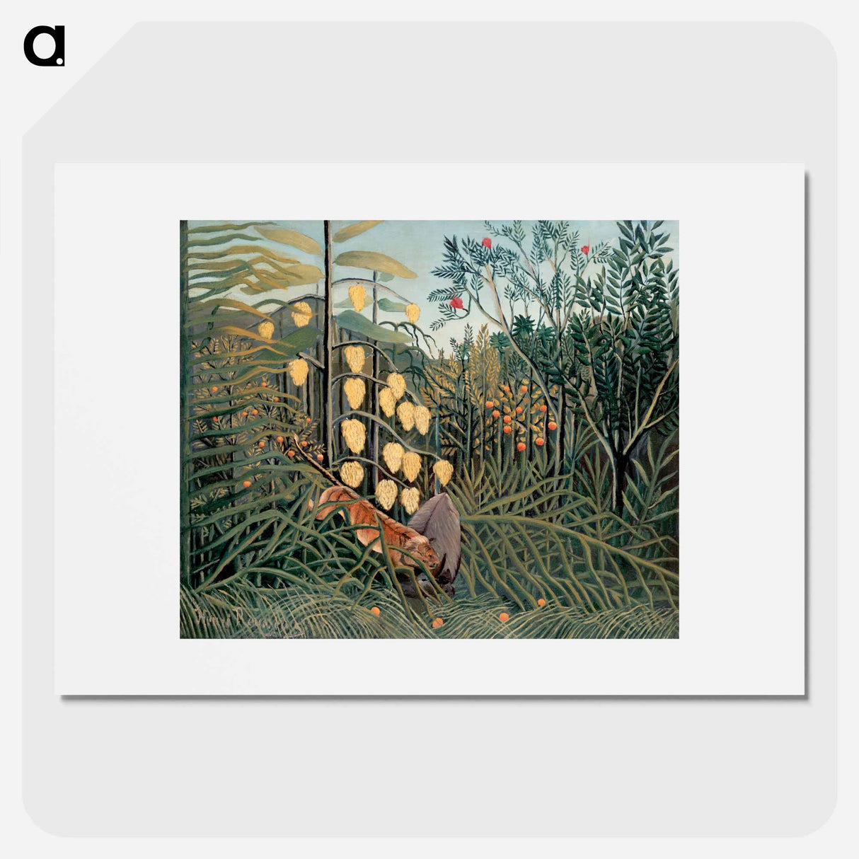 アートポスター-Henri Rousseau's In a Tropical Forest - アンリ ルソー Poster.