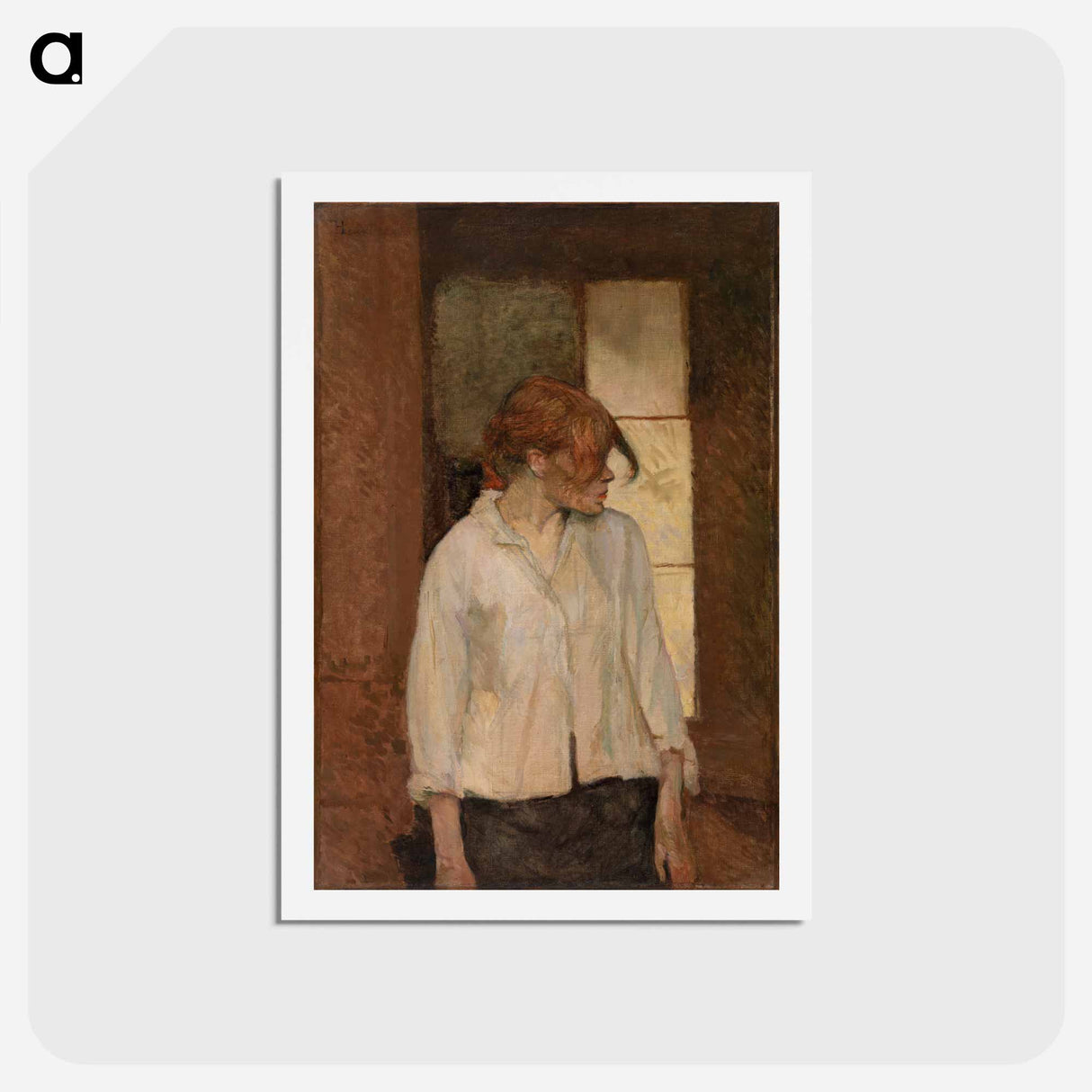アートポストカード-A Montrouge–Rosa La Rouge - アンリ ド トゥールーズ ロートレック Postcard.