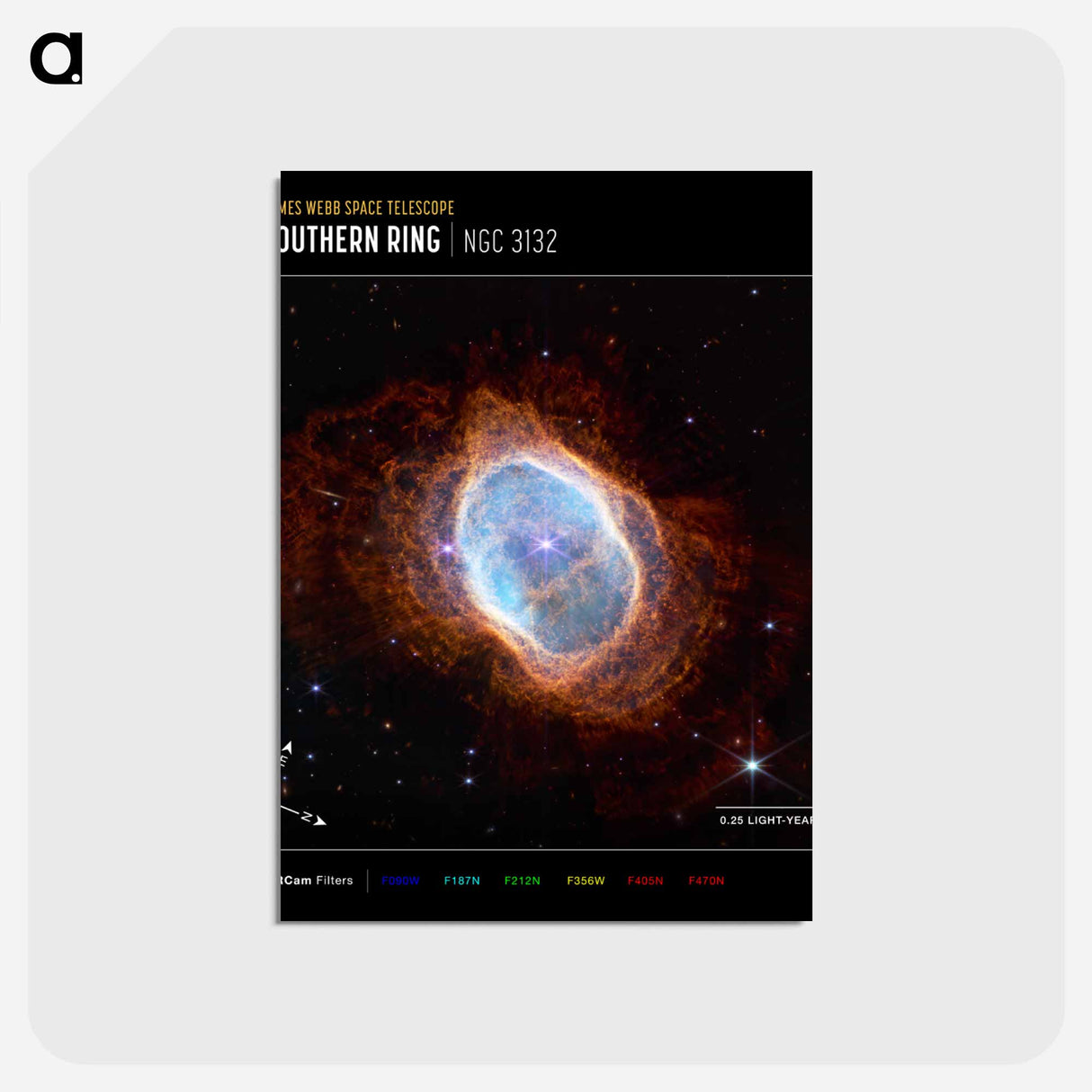 アートポストカード-Southern Ring Nebula
- ジェームズ ウェッブ宇宙望遠鏡 Postcard.