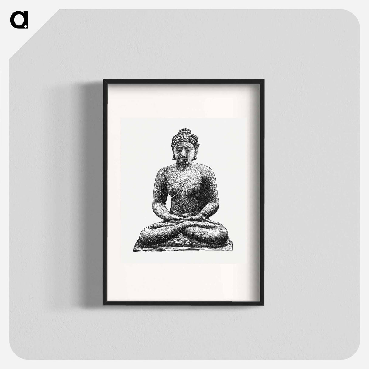 アートポスター-Buddha on the Borobudur - レオ ヘステル Poster.