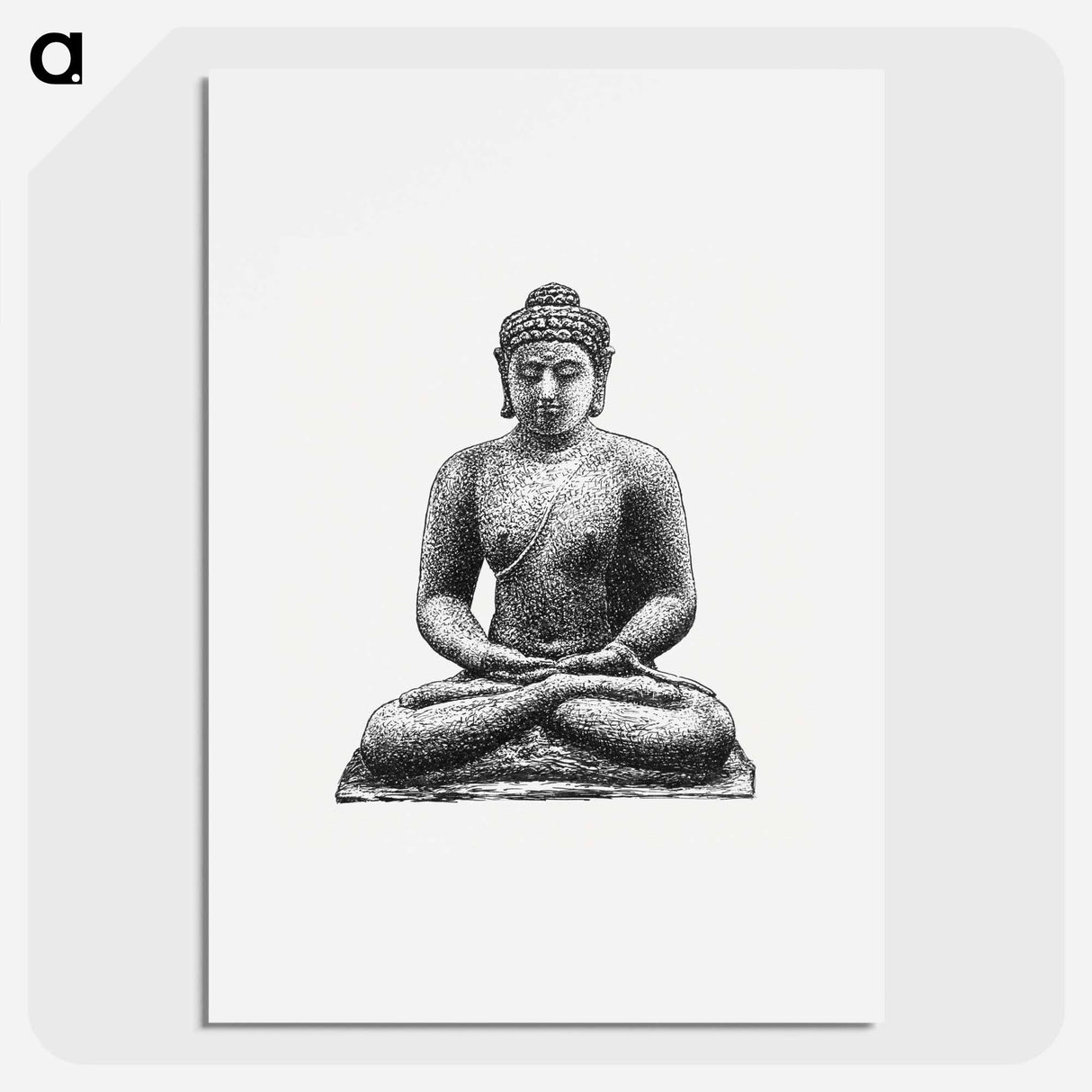 アートポスター-Buddha on the Borobudur - レオ ヘステル Poster.