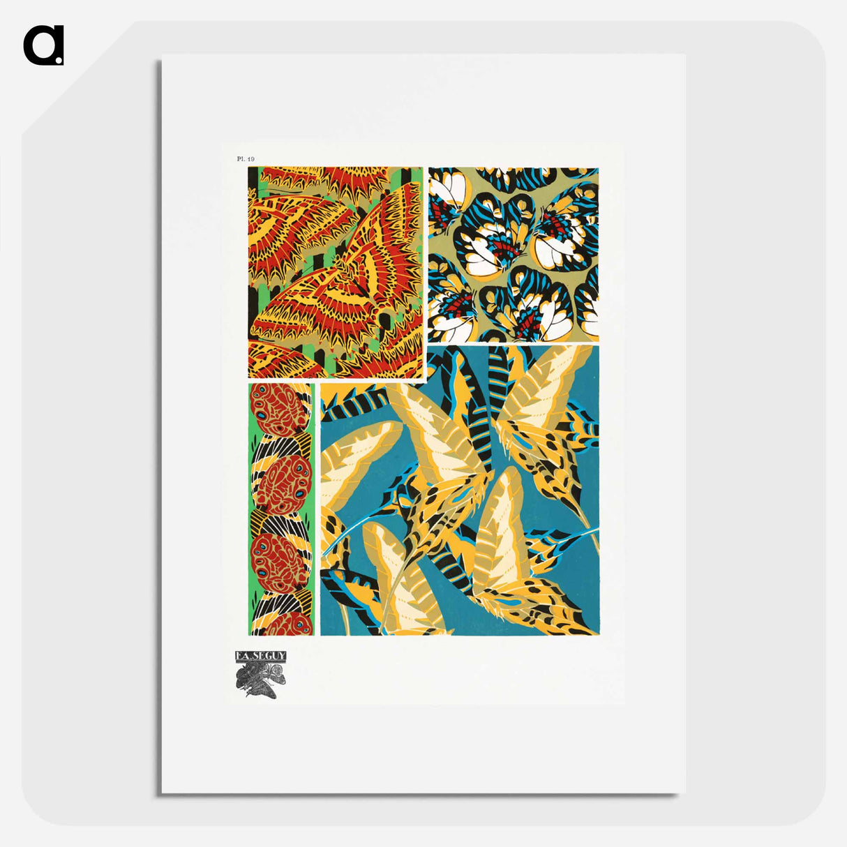 アートポスター-Butterflies Pattern
- パピヨン Poster.