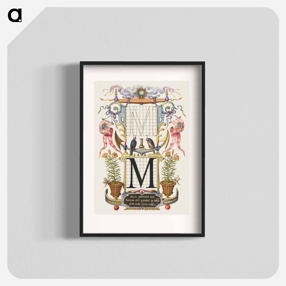 アートポスター-Guide for Constructing the Letter M from Mira Calligraphiae Monumenta or The Model Book of Calligraphy
- 書道のお手本 Poster.