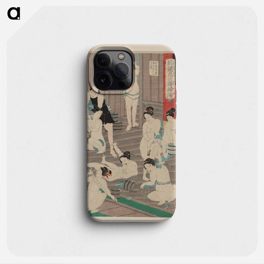 Hada kurabe Hana no shōbuyu kurabe, koshi yuki no ya - Toyohara Kunichika Phone Case.