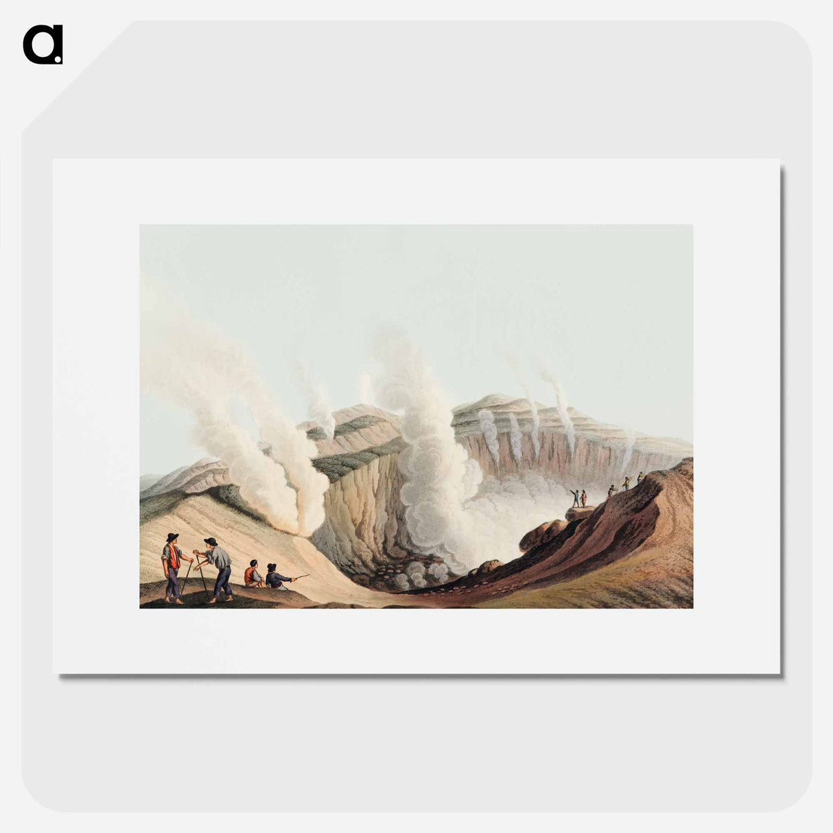 Crater in the Island of Volcano - View of the Ottoman Empire Poster.