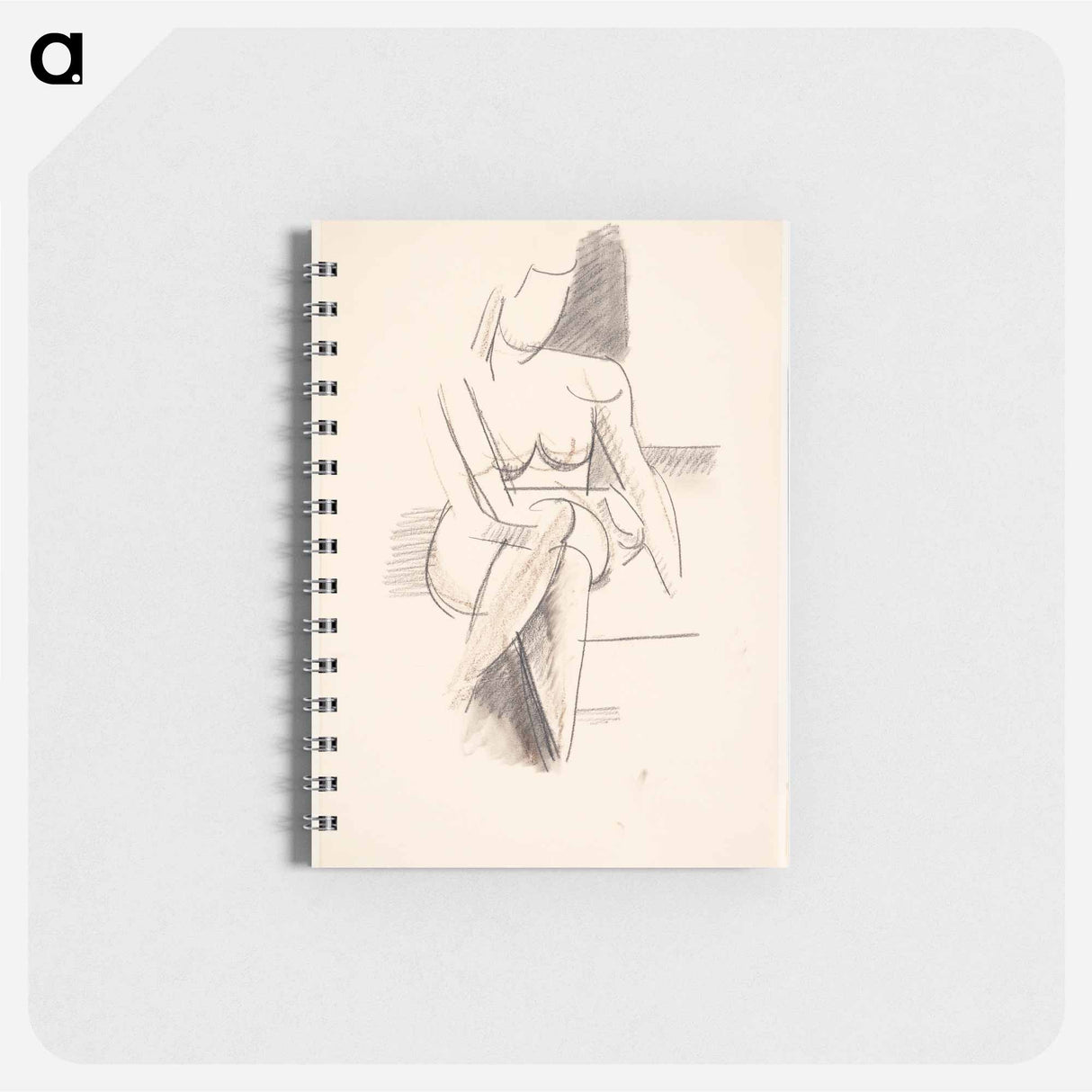 Seated female model, front view - ヴィルヘルム ルンドストローム Memo.