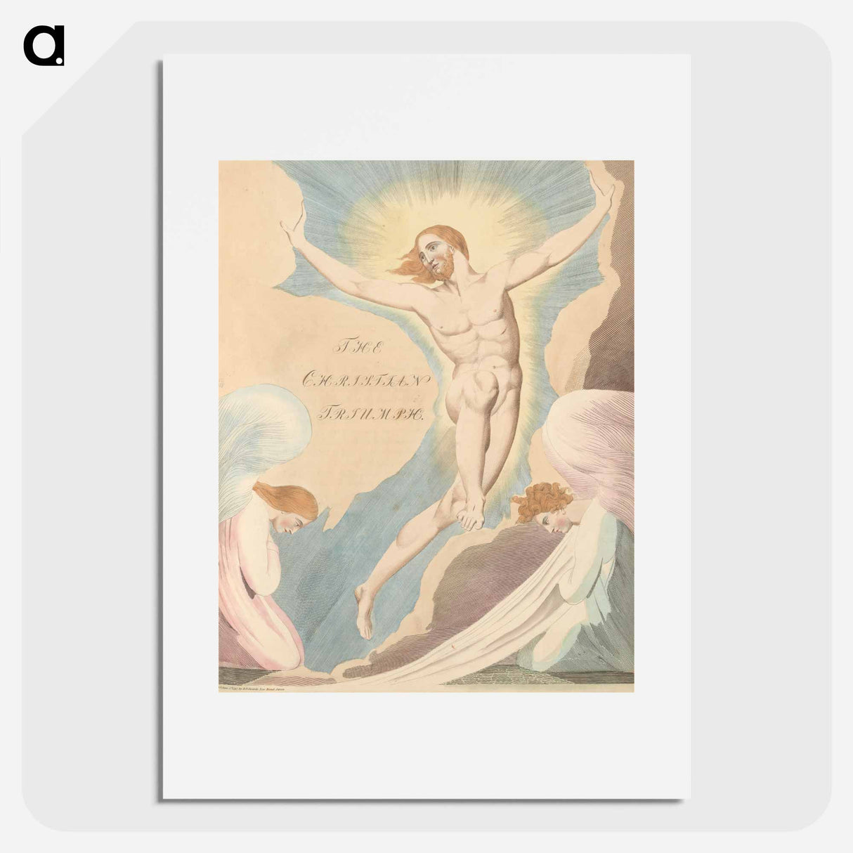 Young's Night Thoughts, Page 65, Night the Fourth, "The Christian Triumph" - William Blake Poster.