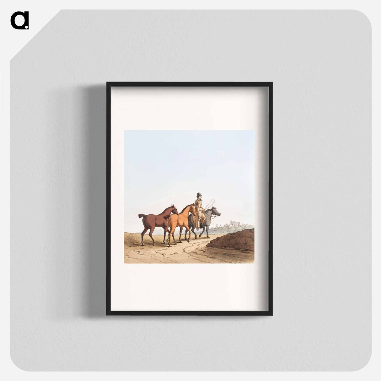 Illustration of the horse dealer from The Costume of Yorkshire - 19世紀のヨークシャー Poster.