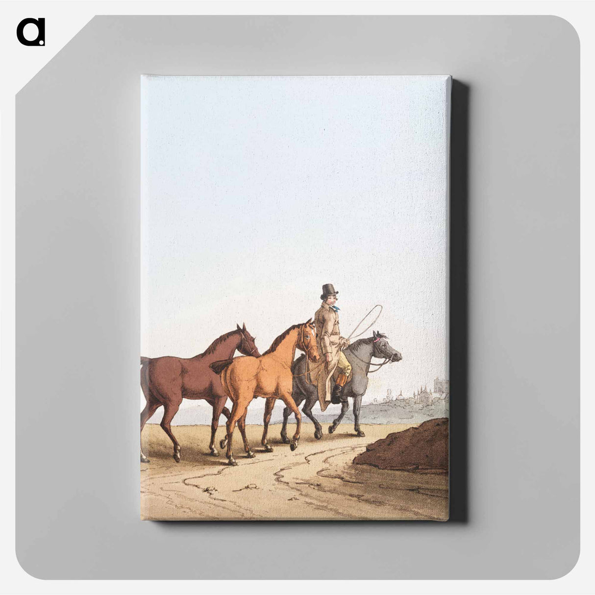 Illustration of the horse dealer from The Costume of Yorkshire - 19世紀のヨークシャー Canvas.