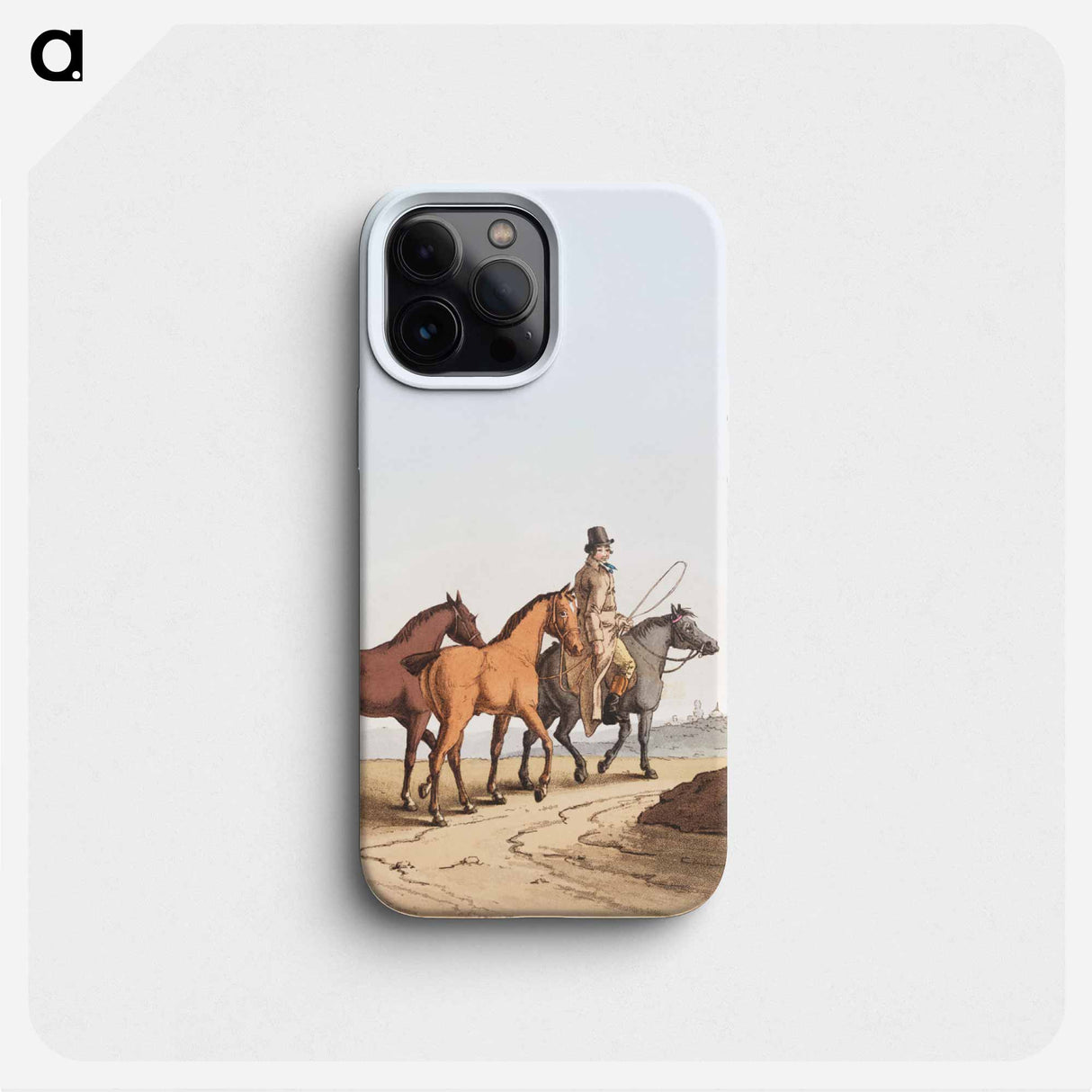 Illustration of the horse dealer from The Costume of Yorkshire - 19世紀のヨークシャー Phone Case.