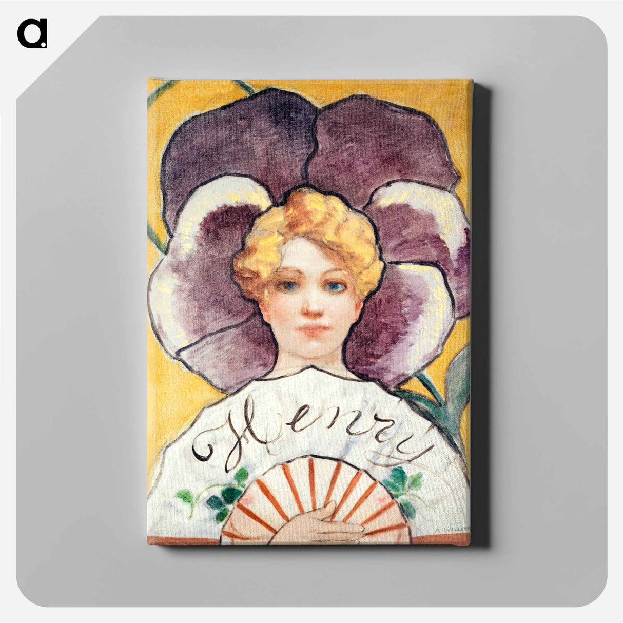 À la Pensée - アドルフ レオン ウィレット Canvas.
